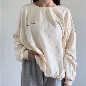 Magnolia Embroidered Crew Neck Sweatshirt